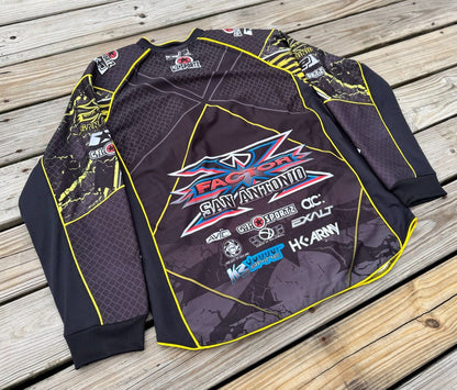 Yellow Gold San Antonio X Factor Planet Eclipse Professional Paintball Jersey L