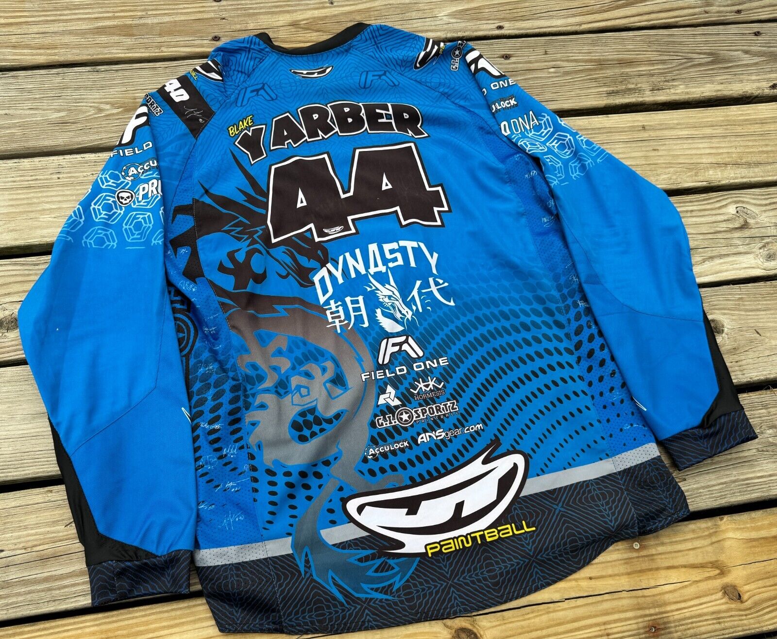 Game Worn Dynasty JT Odyssey Pro Blake Yarber #44 Professional Paintball Jersey