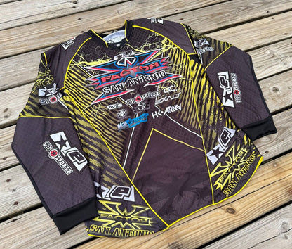 Yellow Gold San Antonio X Factor Planet Eclipse Professional Paintball Jersey L