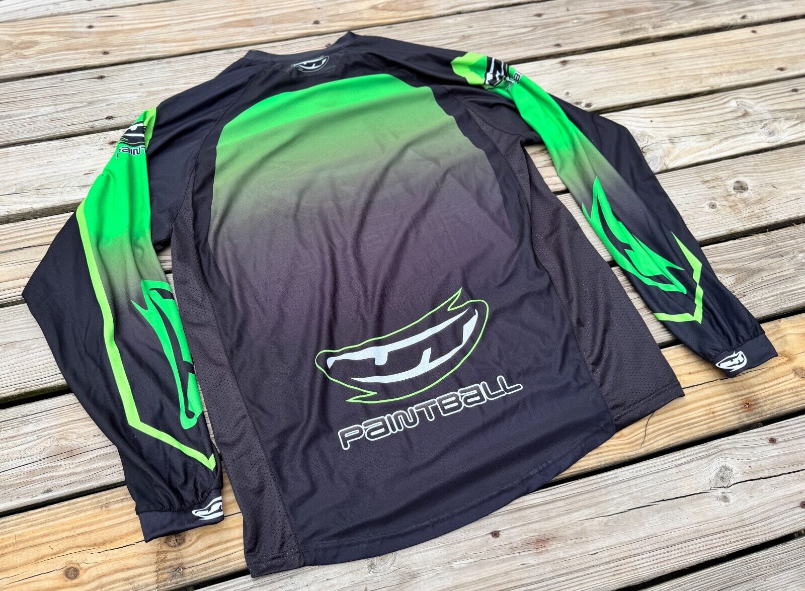 XXXXL - EUC Lime Green JT Paintball USA Long Sleeve Paintball Jersey Big Proflex