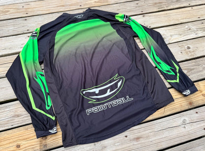 XXXXL - EUC Lime Green JT Paintball USA Long Sleeve Paintball Jersey Big Proflex