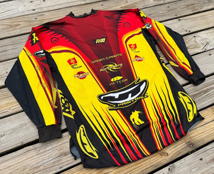 Vintage OG 2003 JT Paintball Ton Ton Professional Paintball Jersey Yellow Red XL