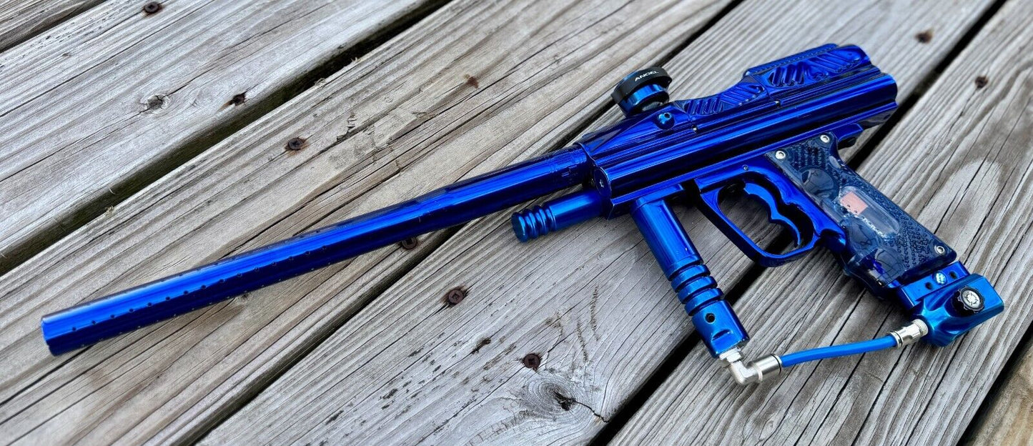 2001 Blue WDP Warped Sportz Dark Angel LCD Paintball Marker Flory Board 10bps