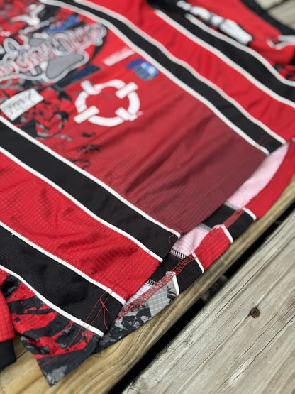 Red Portland Naughty Dogs Empire Pro Paintball Jersey Smart Parts Halo Diablo L