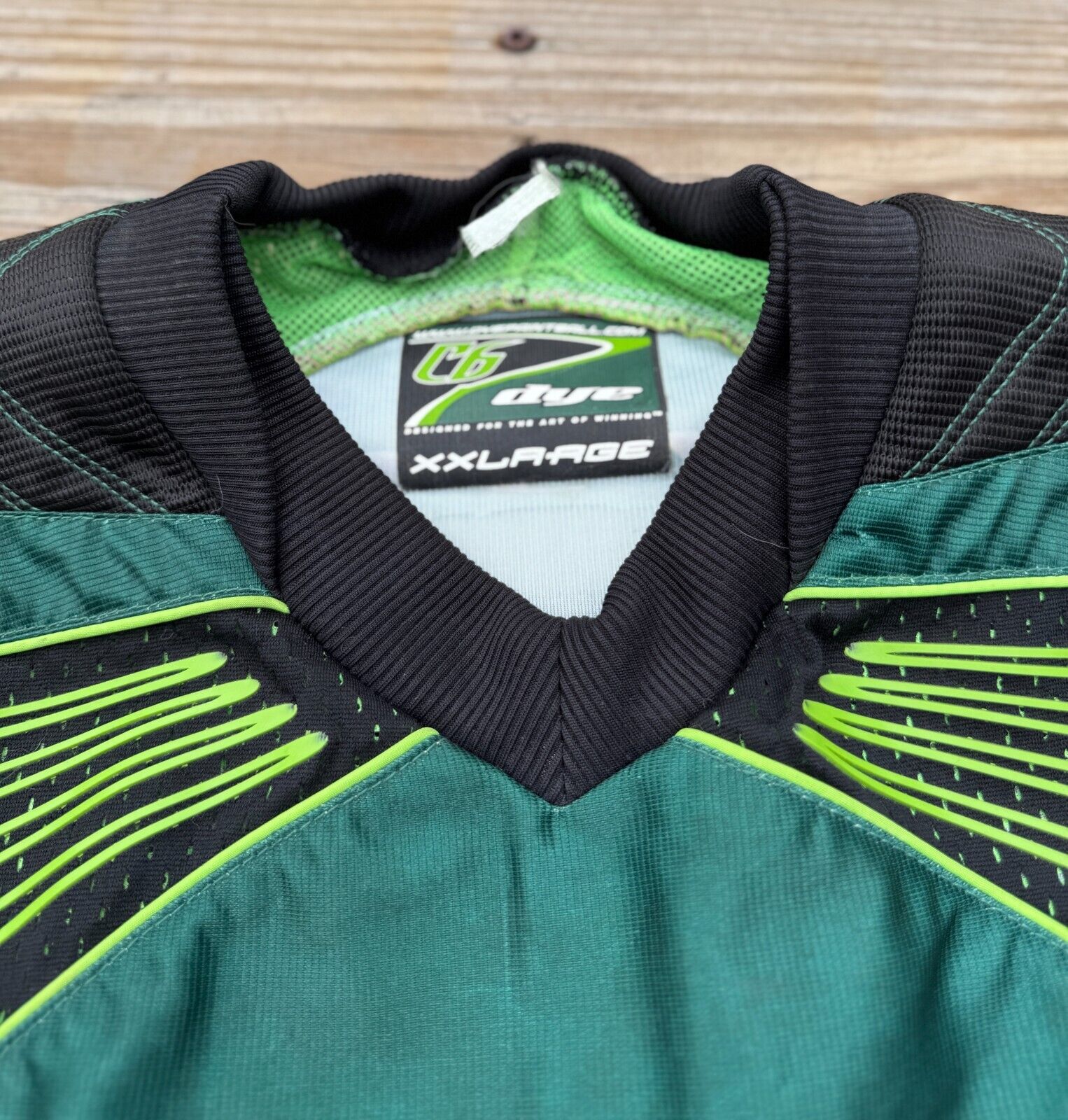 Vintage OG Dye C6 Green LTZ Less Than Zero Professional Paintball Jersey Beesley