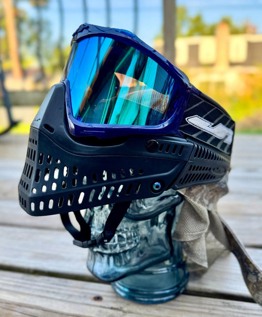 JT Proflex Blue Ice Frames Flourite Prism Lens Oil Slick Hardware FX Strap Mask