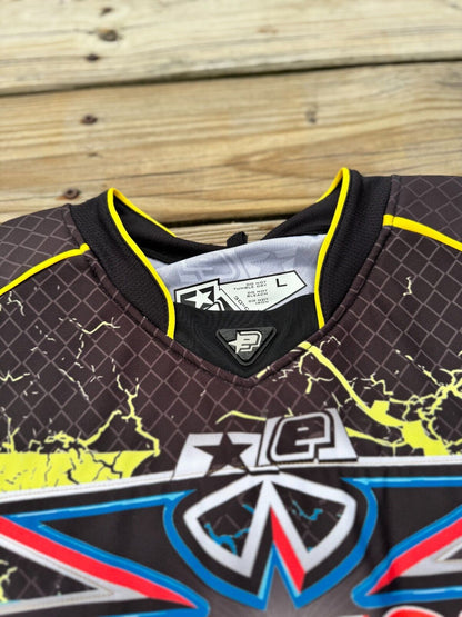 Yellow Gold San Antonio X Factor Planet Eclipse Professional Paintball Jersey L