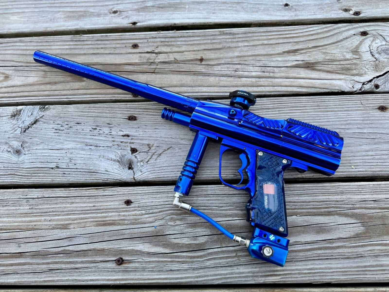 2001 Blue WDP Warped Sportz Dark Angel LCD Paintball Marker Flory Board 10bps