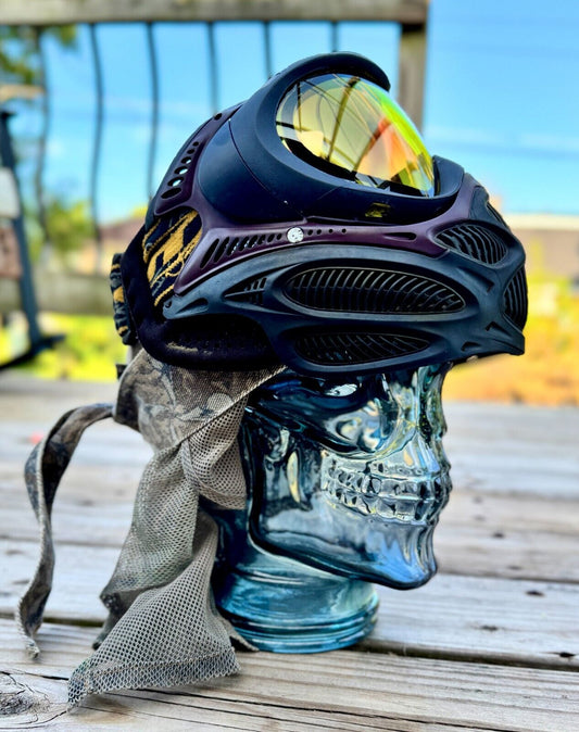 Custom Dyed Dye i3 Pro Black Sunrise Fade Lens JT Mutiny Strap Goggles Mask OG